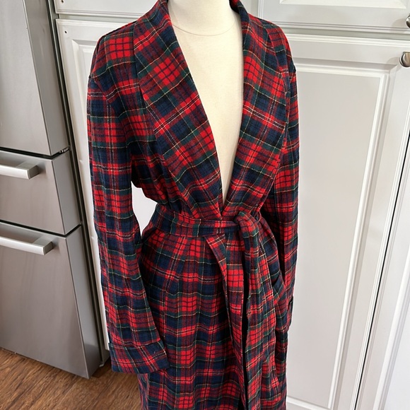 VINTAGE PENDLETON Authentic Macpherson Red Tartan Plaid Virgil Wool Robe - Picture 3 of 8